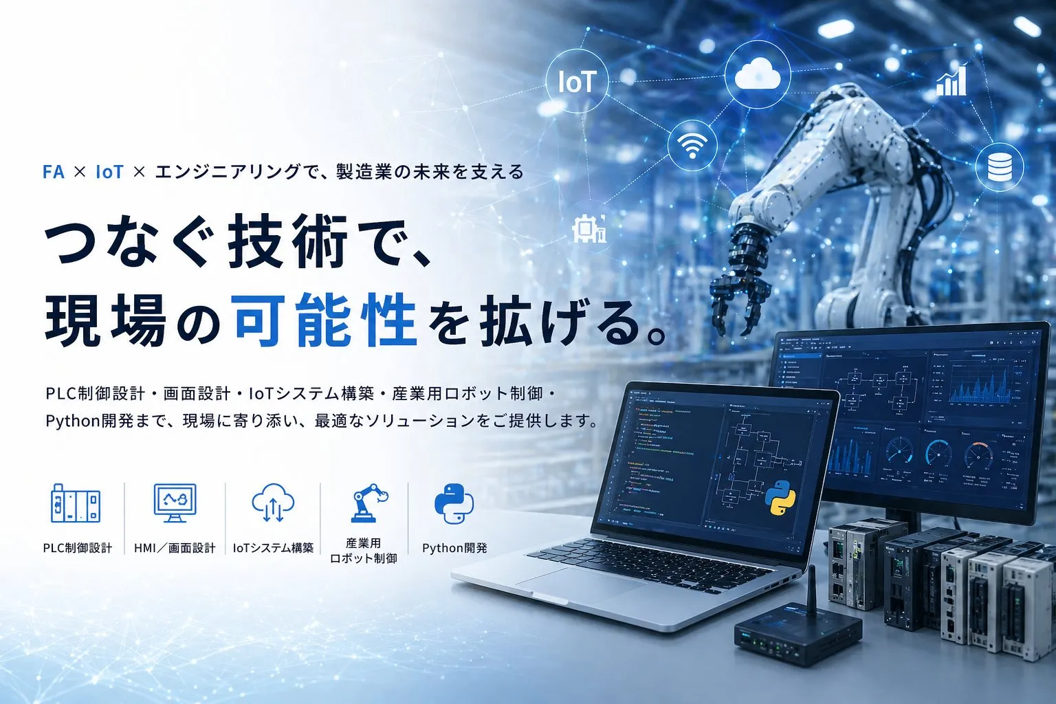 FA-Tech Lab — PLC制御・産業用ロボット・IoT・Pythonによる現場の自動化支援